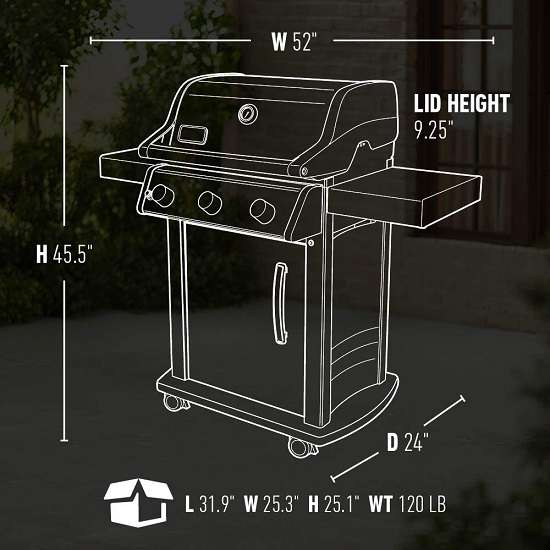 Key Features of the Weber S315 LP Gas Grill