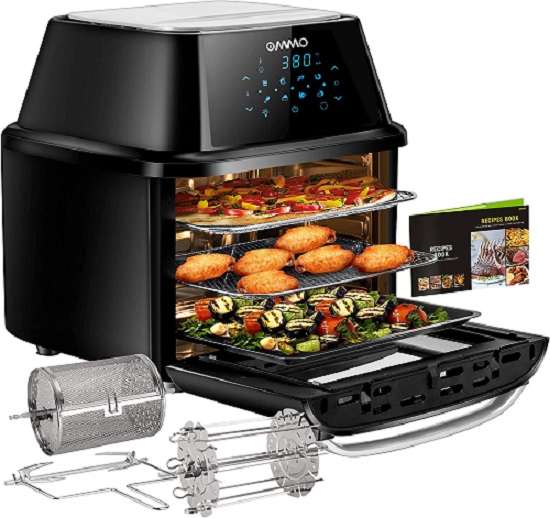 OMMO 17-Quart Air Fryer Toaster Oven Combo
