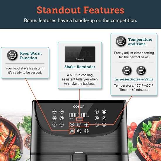 What Are The Key Features Of COSORI CP158-AF Max XL Air Fryer