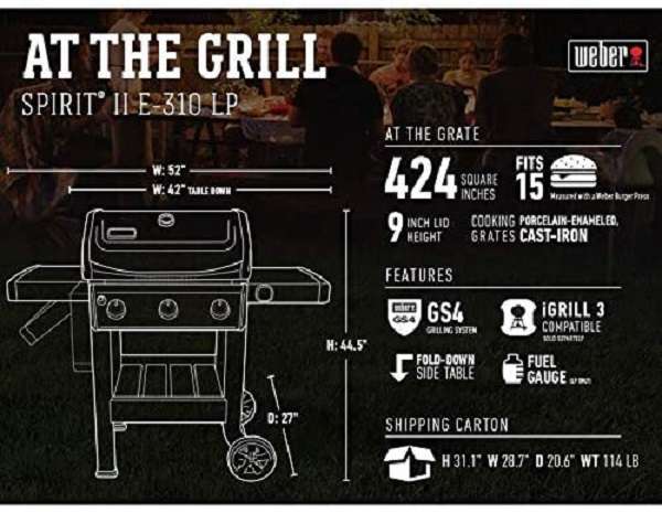 What Are The Key Features Of Weber 45010001 Spirit II E-310 Gas Grill