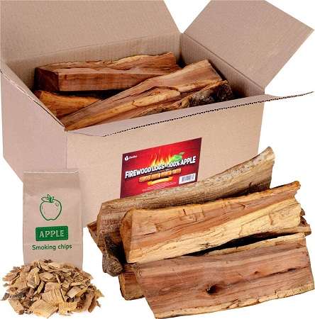 Apple firewood logs 15lbs and Wood Chips