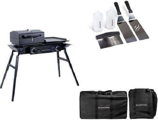 Blackstone Grills Tailgater Two Open Burners & Griddle Top