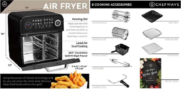 What Are The Key Features Of ChefWave 12.6 Quart Air Fryer