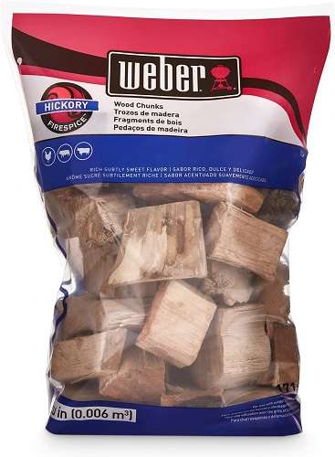 Best Wood For Smoking Brisket - Weber 17148 Hickory Wood Chunks